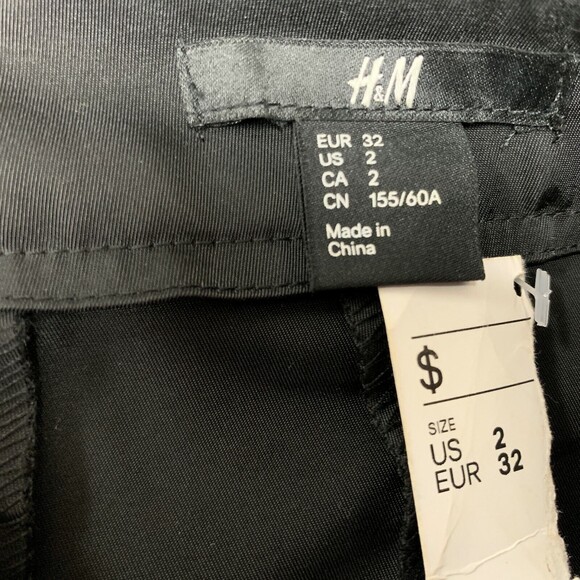 H & M Women's Skirt Size 2 Black Straight Pencil NWT - Picture 4 of 5